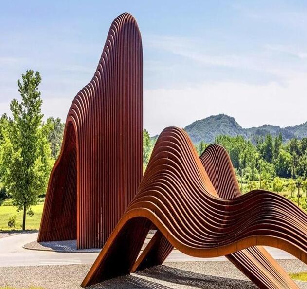 南岸锈钢板造型